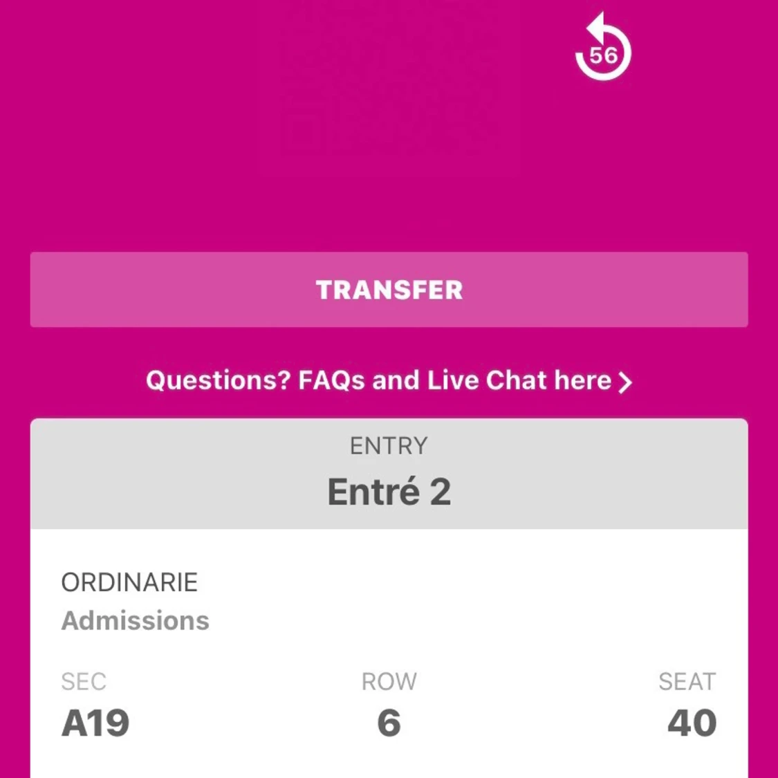 en arctic monkeys konsertbiljett sektion A19 - 90