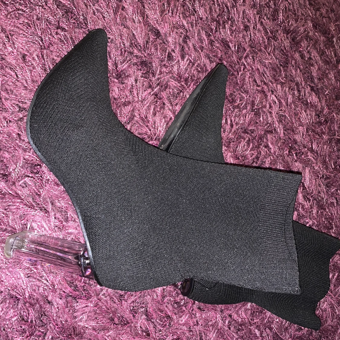 Svarta högklackat med clear heel - 90