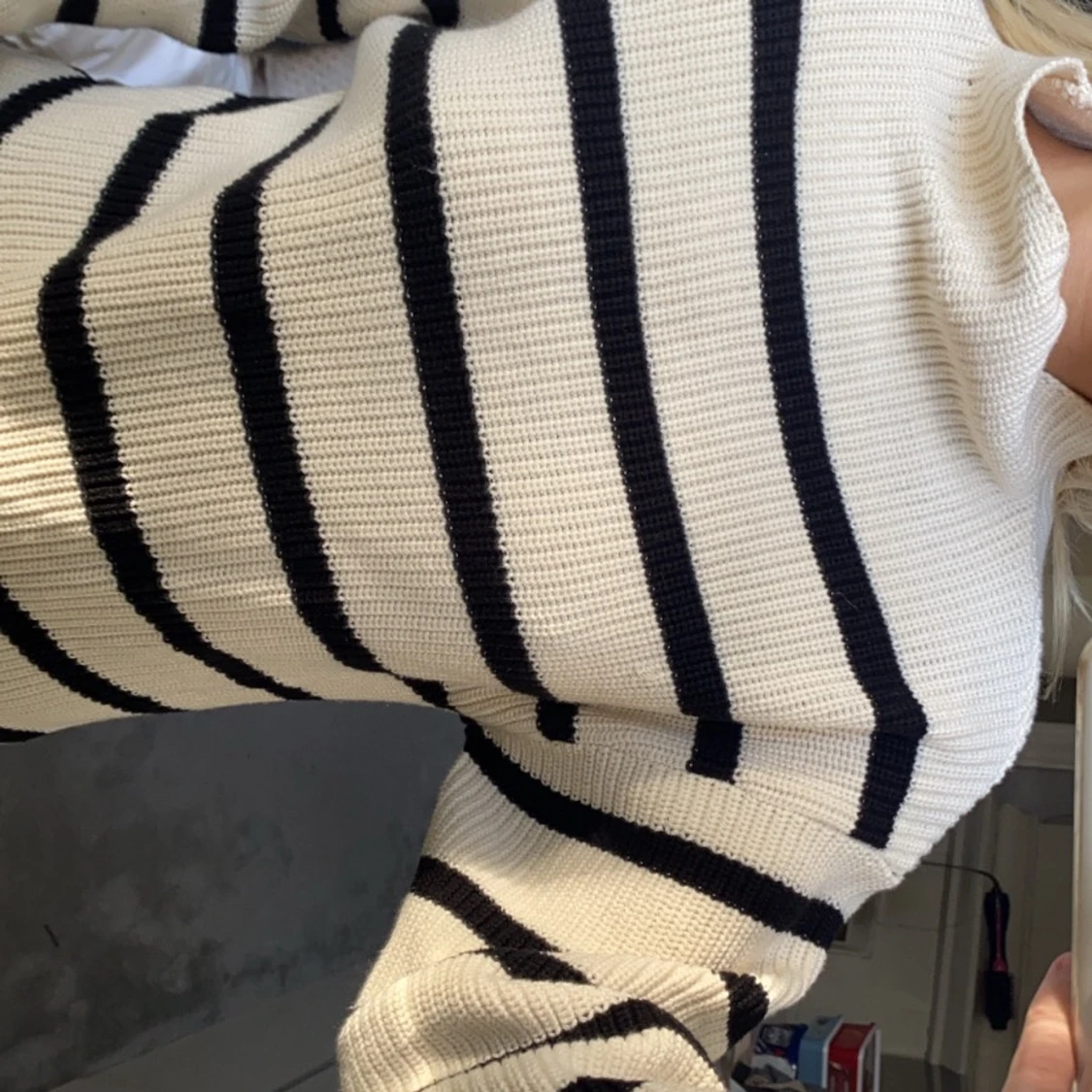 Randig stickad tröja - 91