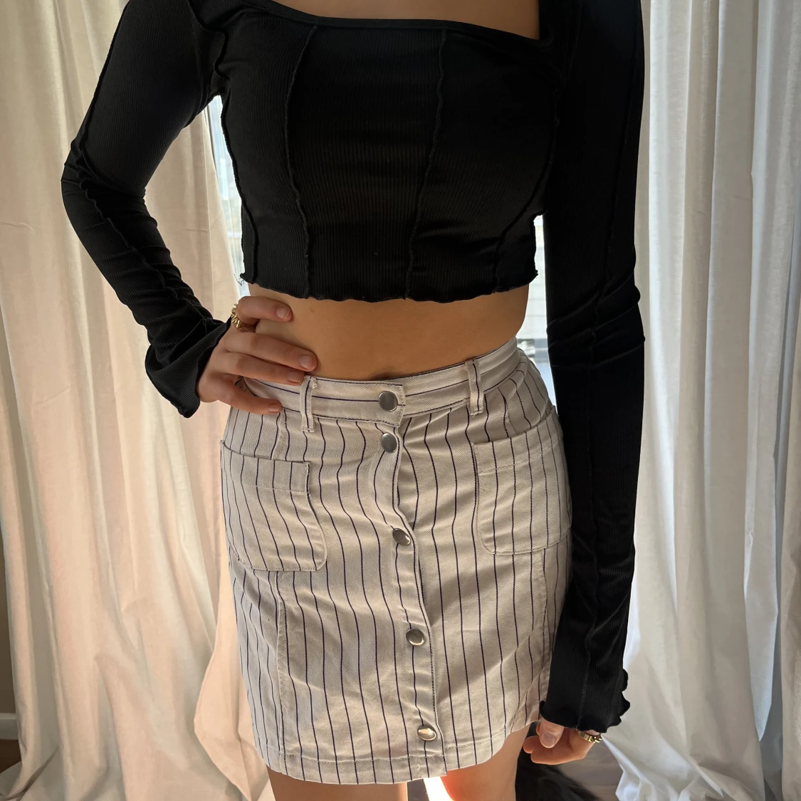 Snygg denim kjol - 90