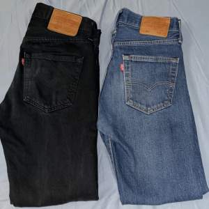 Säljer min väns Levis 501or, Svarta jeansen är lite större än blå, fast båda är w29 l32.  200/st 300 för båda. Kan mötas upp i Uppsala eller frakta. Manstorlek men passar också brudar! Kom pm för fler bilder