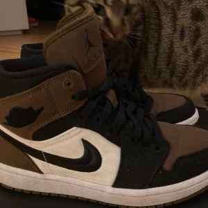 Mid Jordan 1’s - Säljer mina jordans som jag endast använt ett fåtal gånger pga att jag tröttnat på färgen. De är i storlek 40 men passar även 38/39 då de är lite tajtare i storleken! Köpte de för 1500kr. OBS! Säljer bara de genom att mötas upp i Stockholm❤️