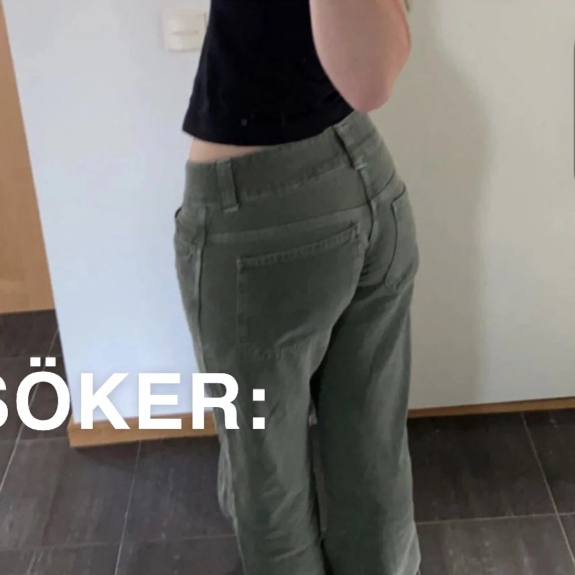 Gröna Mango byxor - 90