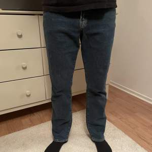 Blåa jeans i regular fit från H&M i storlek 30/32. Fint skick