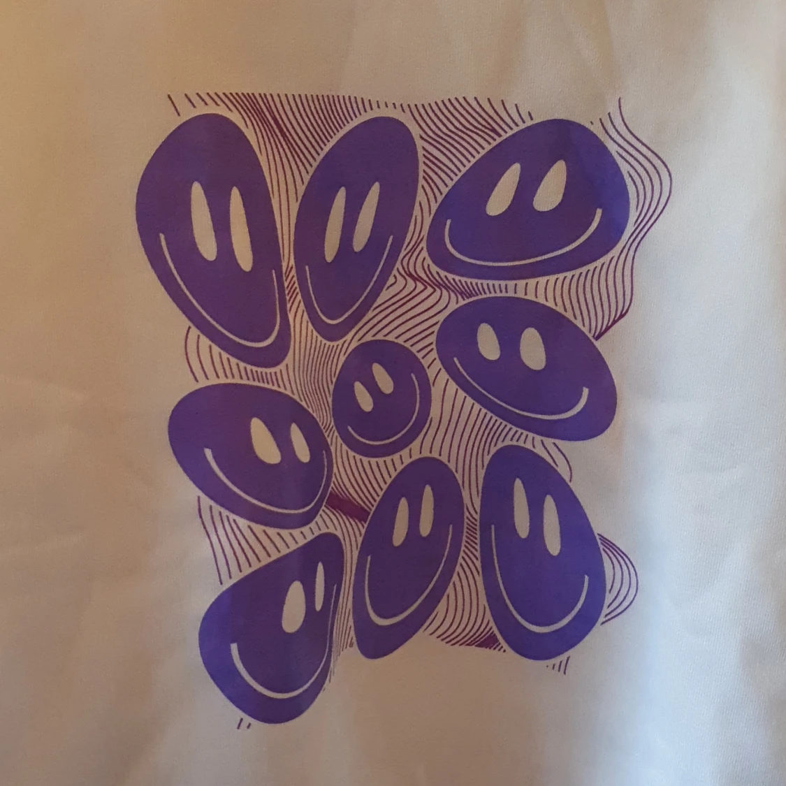 Sweatshirt med lila tryck - 90