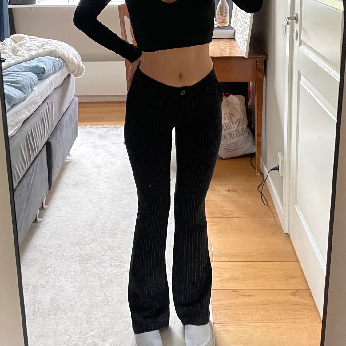 Lågmidjade kostymbyxor 