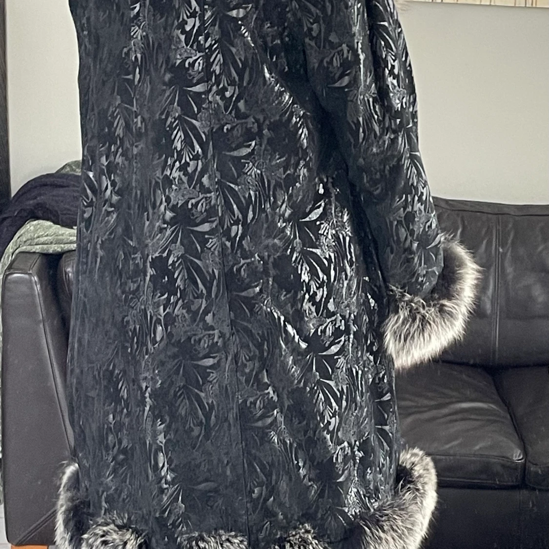 Vintage läderkappa - 90