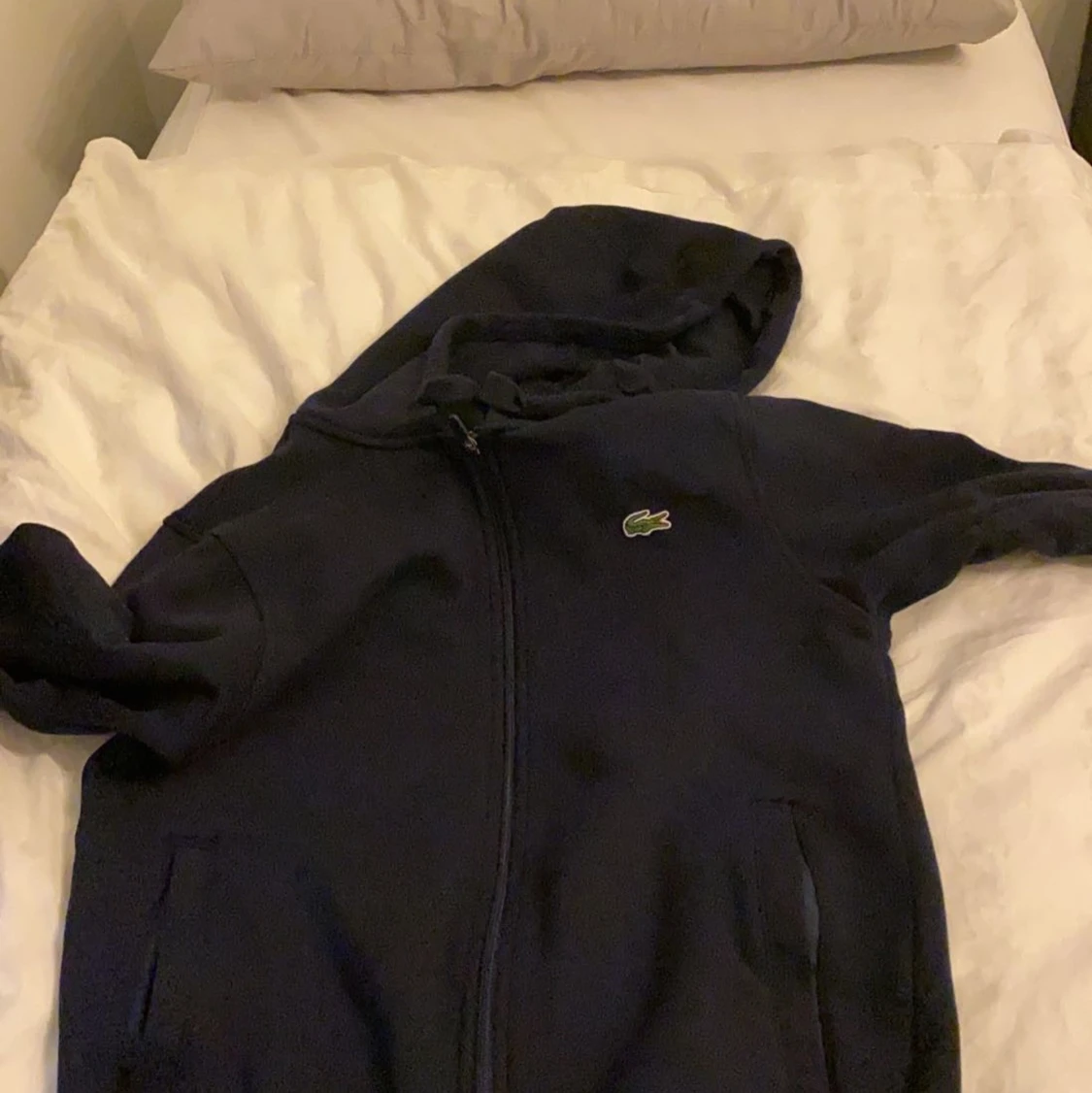 Lacoste zip hoodie storlek s