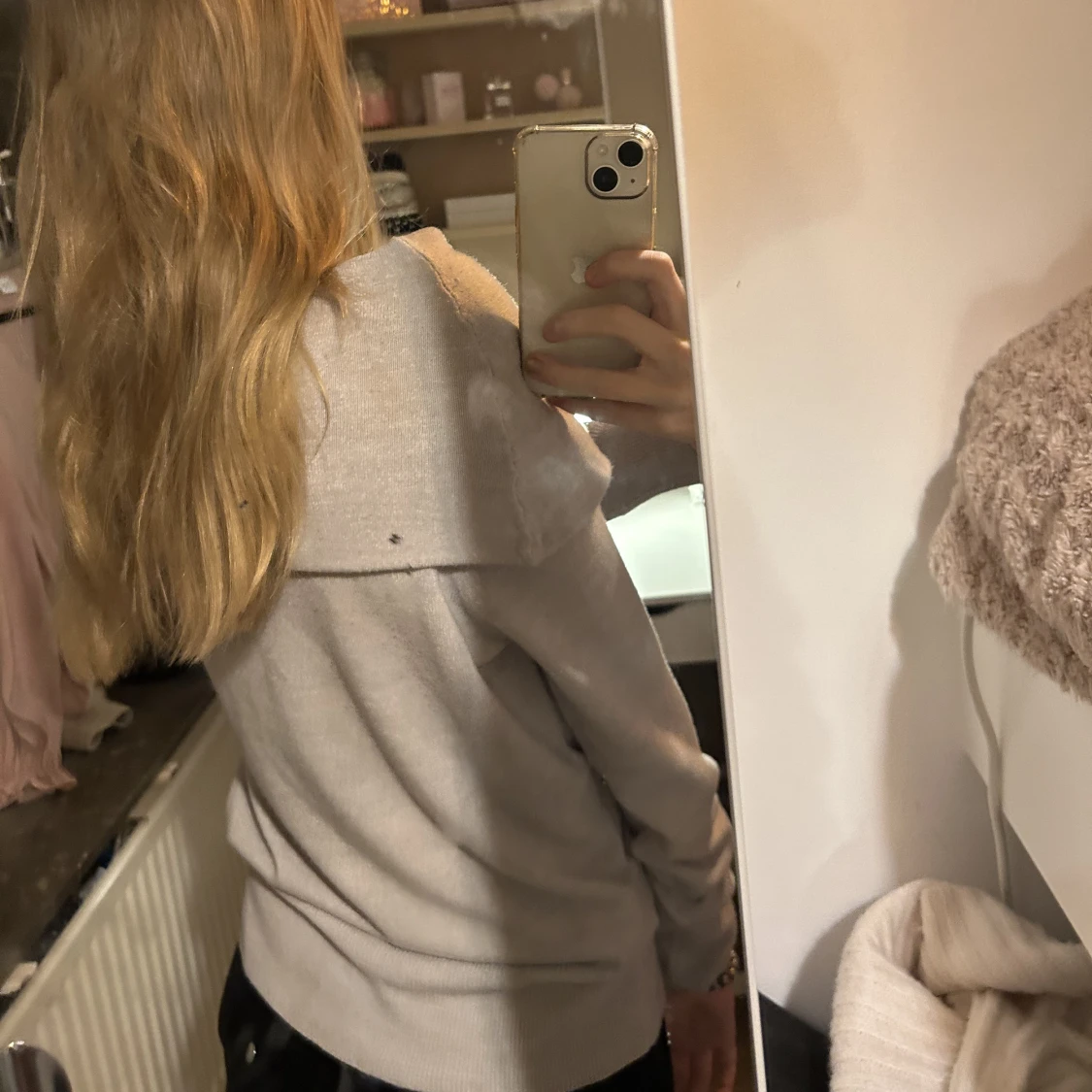 Off shoulder grå tröja - 91