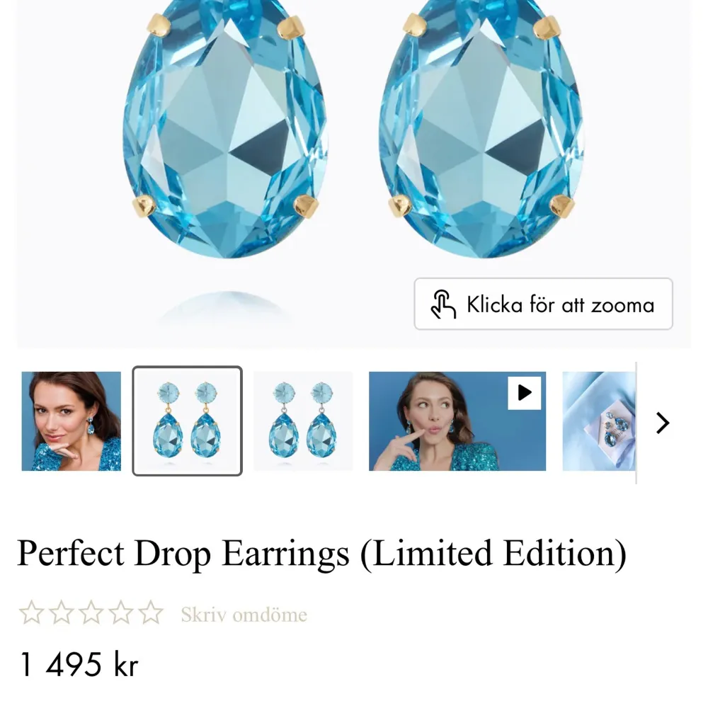 Caroline Svedbom perfect drop earrings. Specialbeställda så finns inte att köpa. 18 karat guld och swarovski kristaller. Köpta för 1495kr och säljer för 1000kr💕💖💞. Accessoarer.