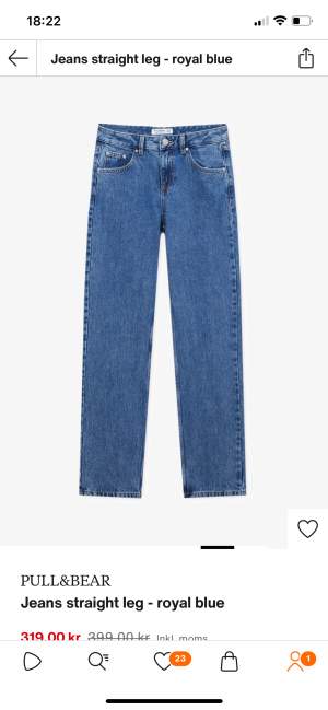 Snygga straight leg jeans från pull and bear i bra skick! Säljer då de inte kommer till andvändning💗 köparen står för frakt 