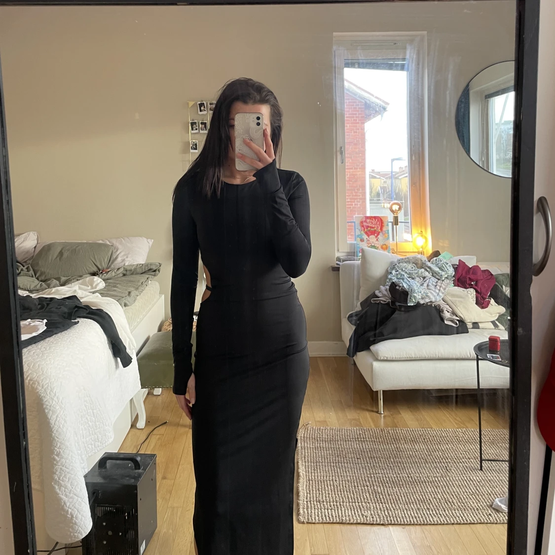 Svart lång klänning - 90