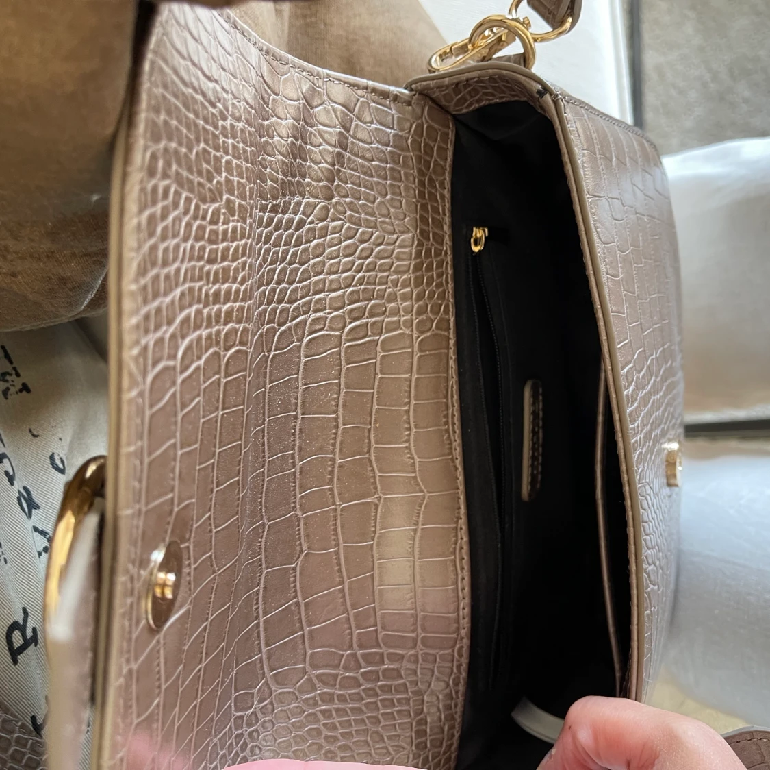 Beige handväska NAKD - 91