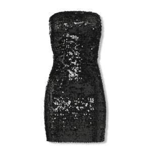 Glittrig paljettklänning från Vila i storlek S. Perfekt till nyårsfirande! Klänningen har en dragkedja på sidan. Använd fåtal gånger 💕
