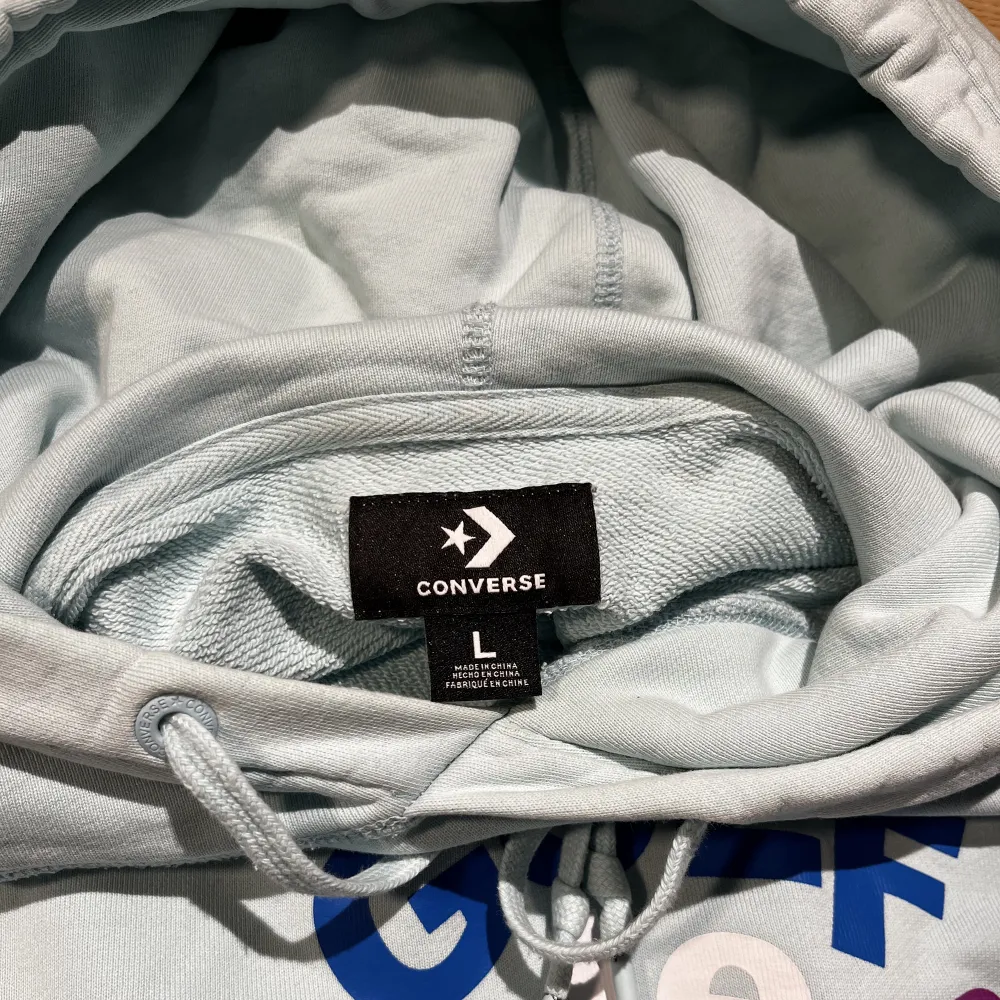 Light blue converse x golf le fleur hoodie  Size: L Used, no stains only signs of wear on the aglets . Hoodies.