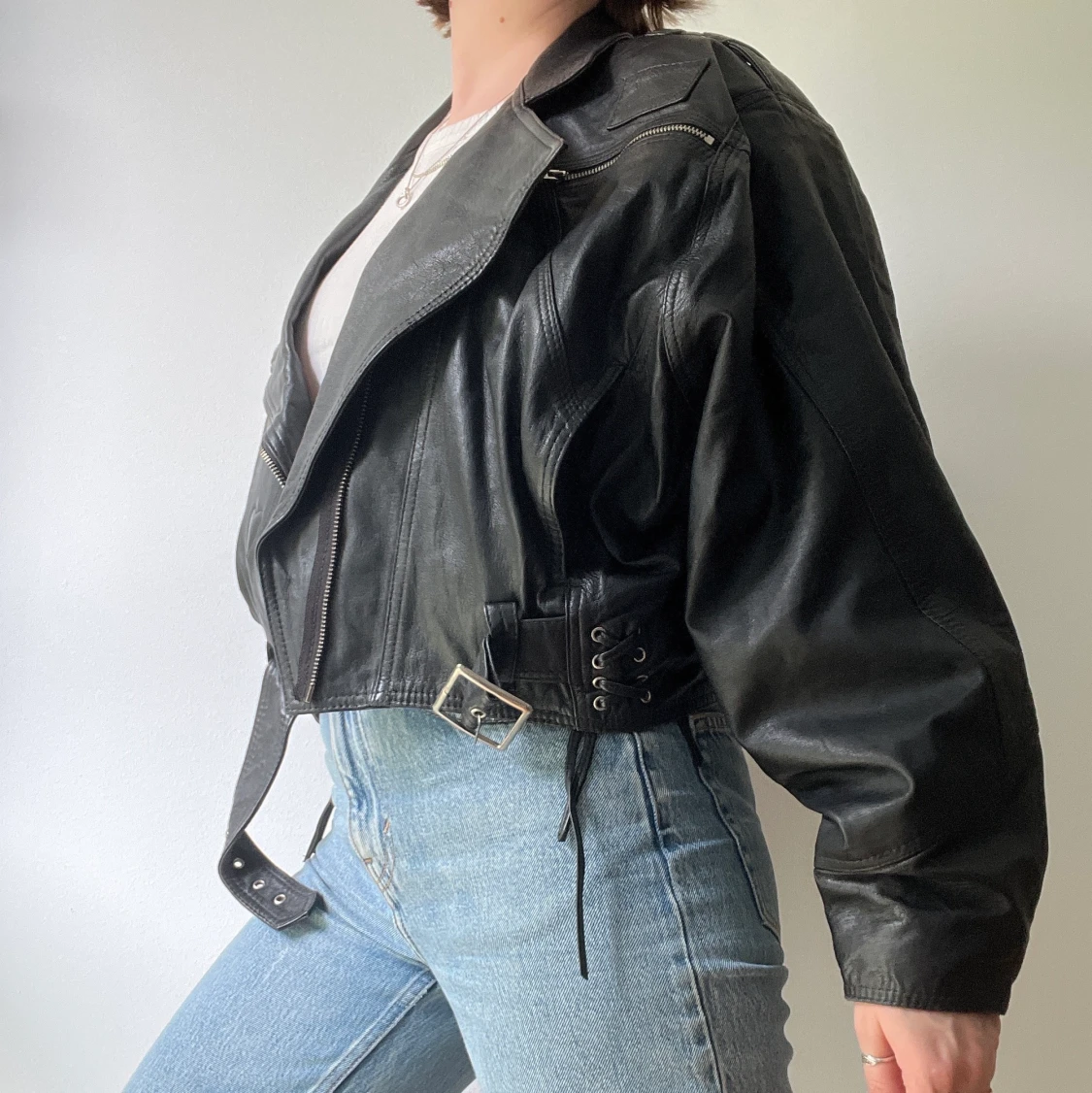 Unik vintage skinnjacka  - 90