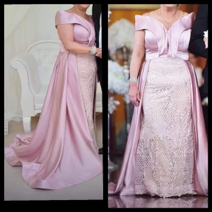 Festklänning - Elegant rosa klänning st 42-44. Använd 1 gång. Kemtvättad. Bra skick