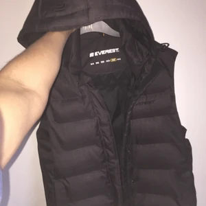 Everest väst. Sällsynt som fan. Storlek 42 - Detta klädersplagg är jätte sällsynt. Det finns säljdes bara 100 st i Sverige. Den köptes för 1198kr. Jag säljer den för 399kr Den har luva, man kan göra luvan mindre och större. Man kan ta av och på luvan.  Två fickor med bryslås som fungerar.   Bekväm👌