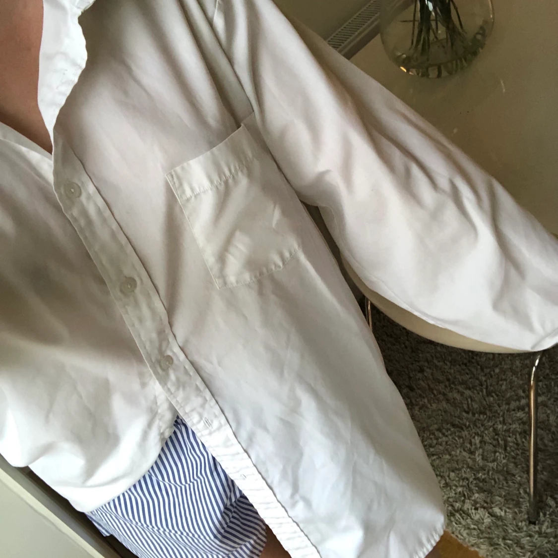 Oversized vit skjorta  - 91