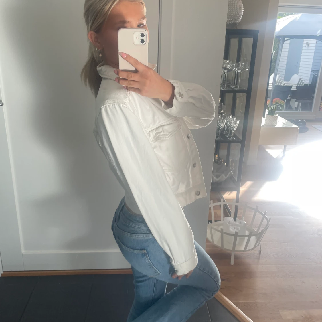 Vit jeans jacka  - 91