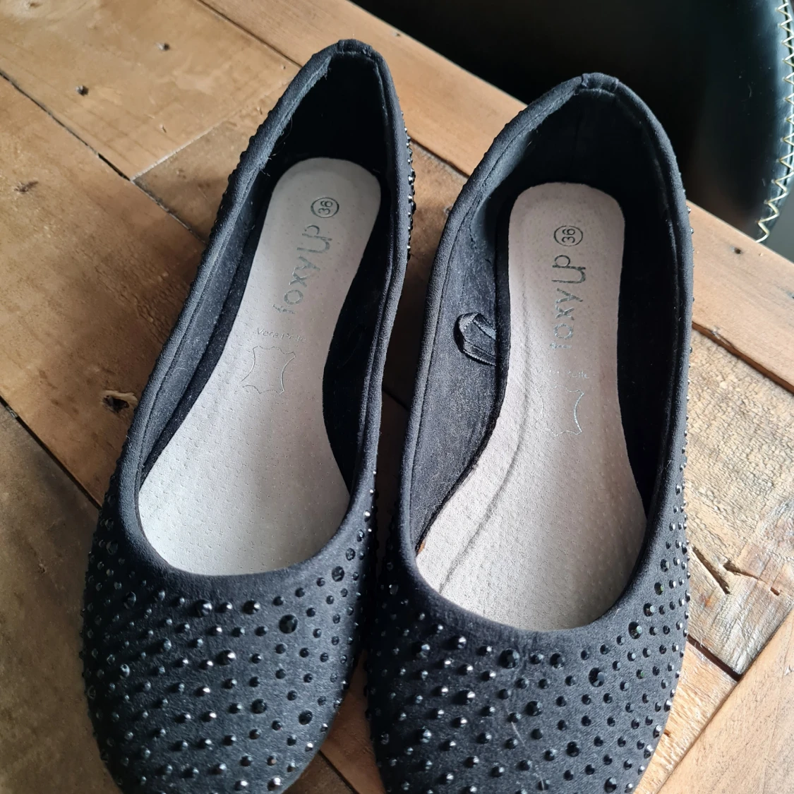 Flats med sparkle - 90