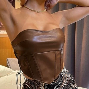 Läder korsett - I liknande material som läder, oanvänd 🤎