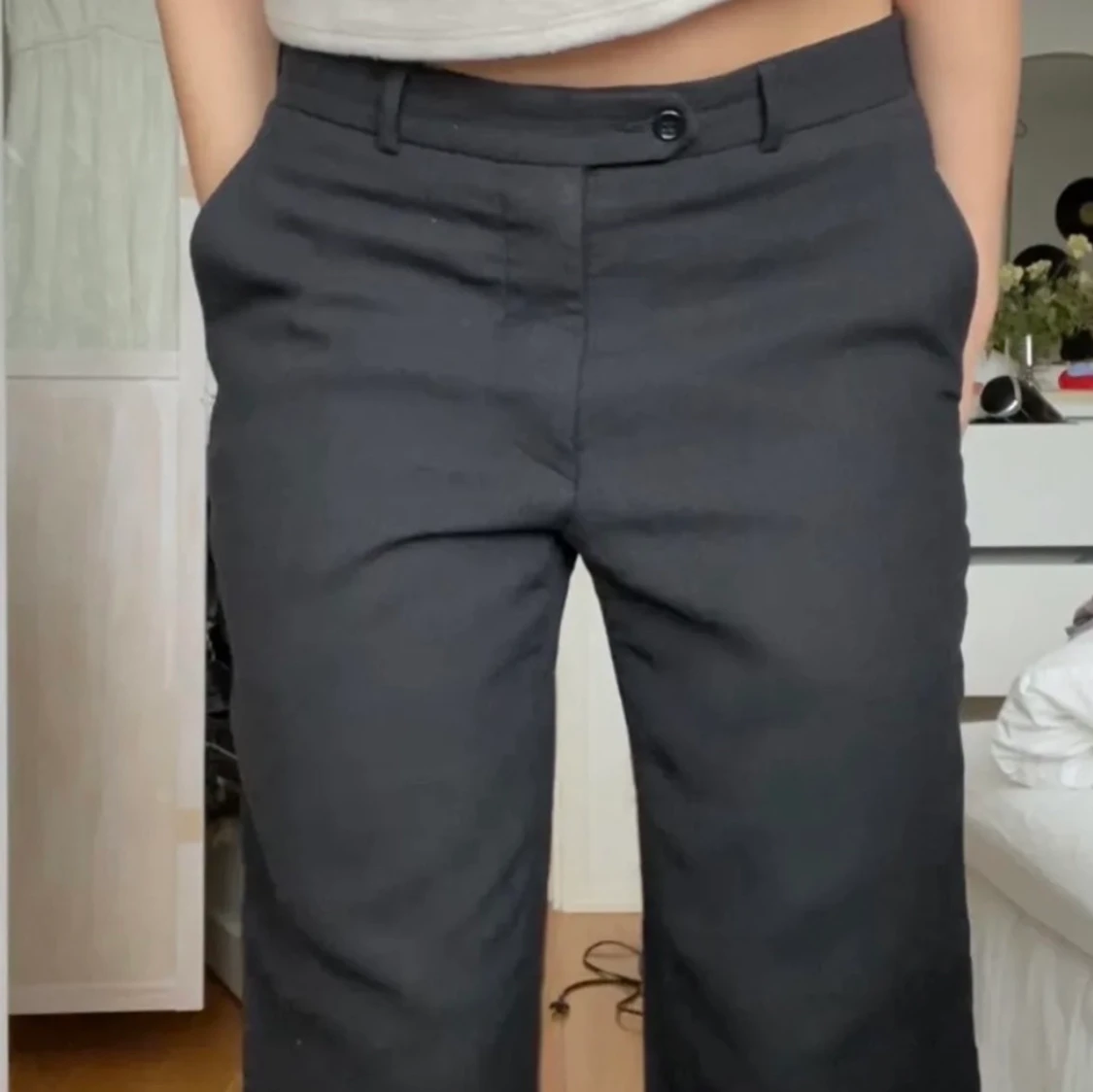 Lågmidjade kostymbyxor - 90