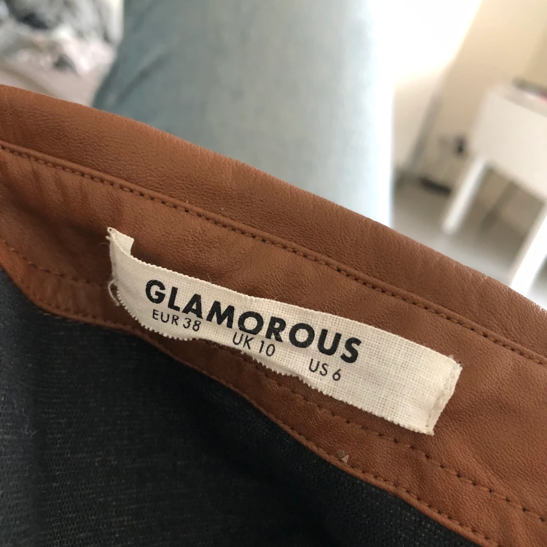 Brun läderjacka - 91