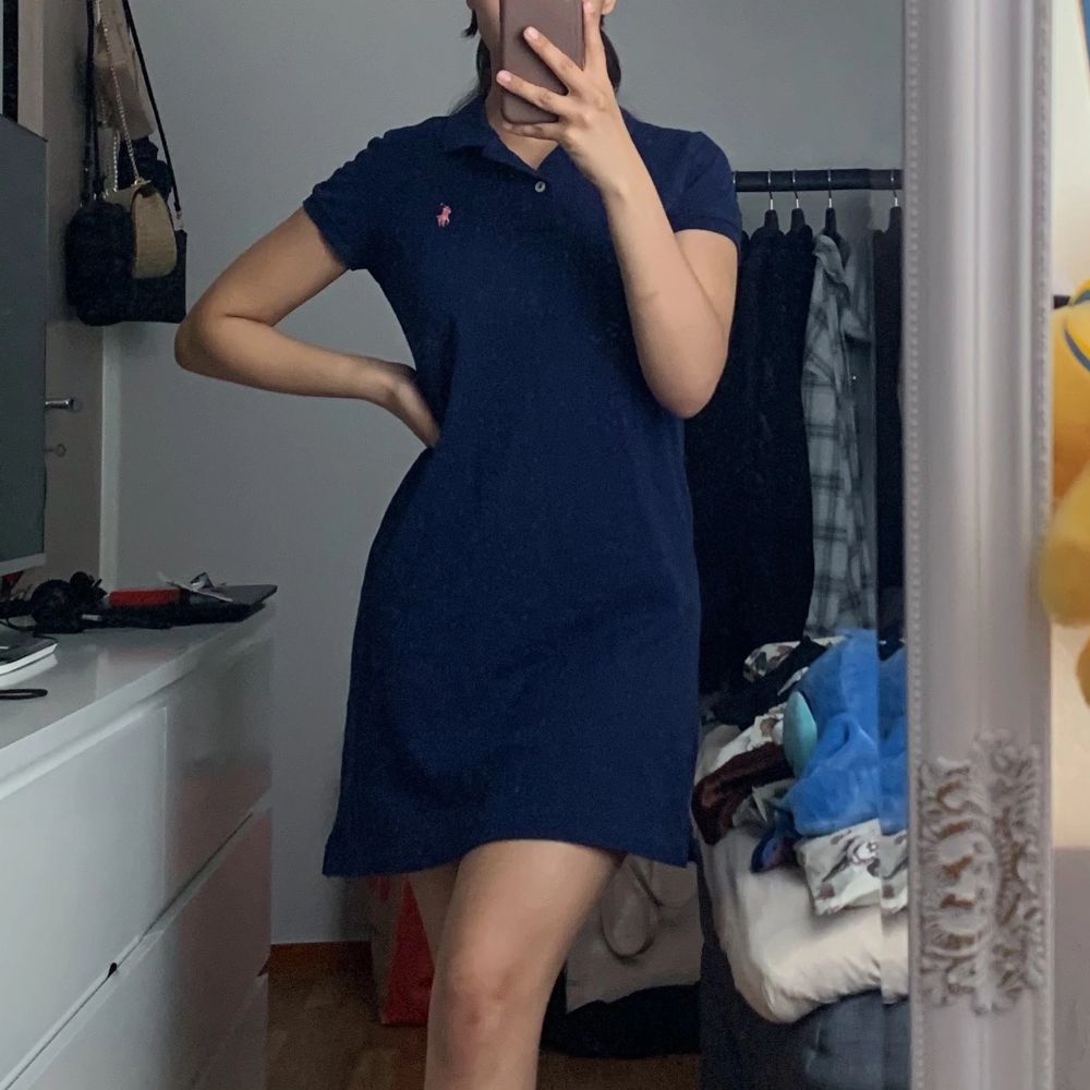 Marinblå Pikeklänning - Ralph Lauren | Plick Second Hand