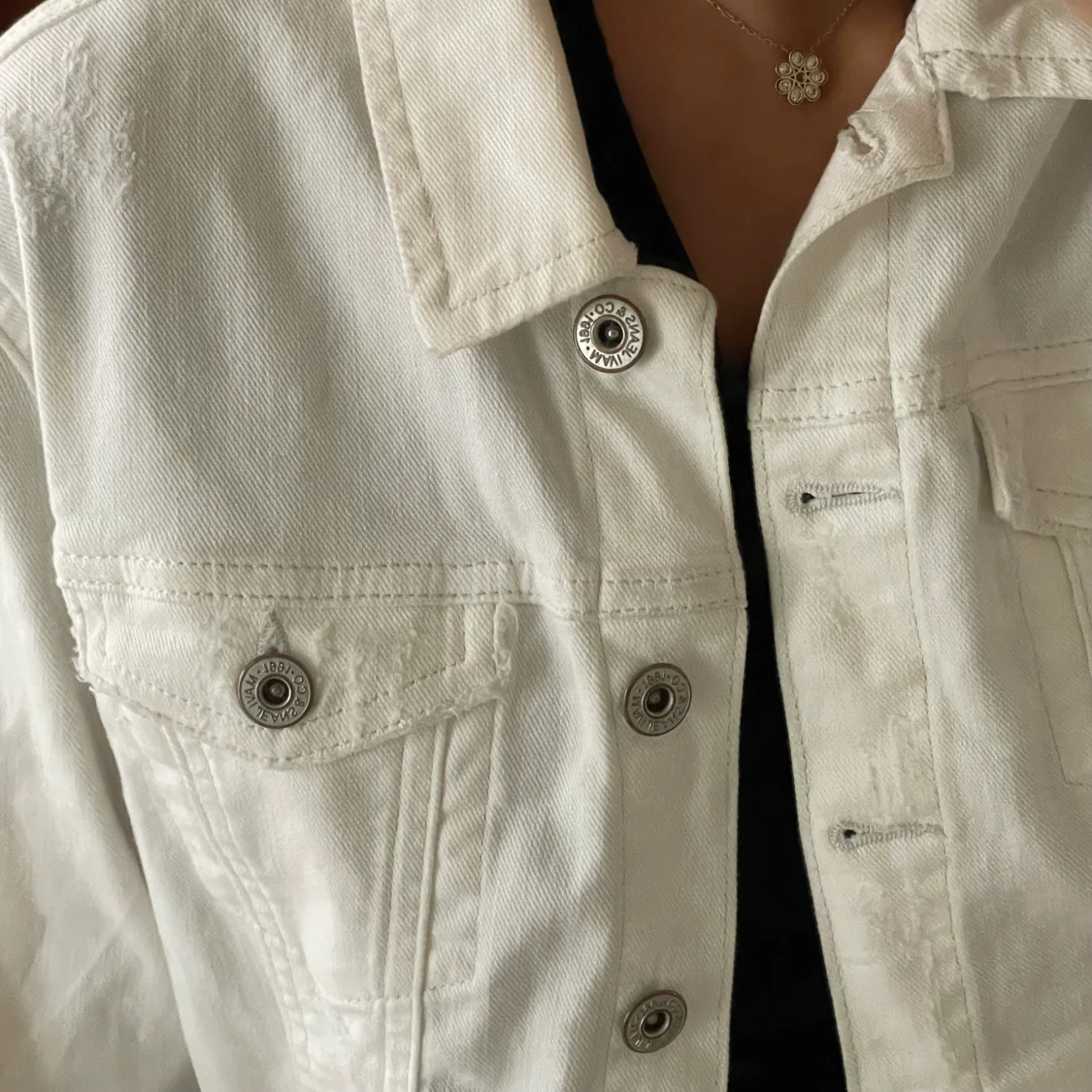 Vit jeansjacka  - 90