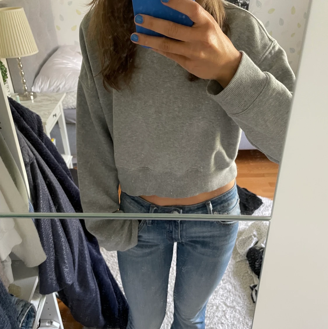 Grå sweatshirt  - 90