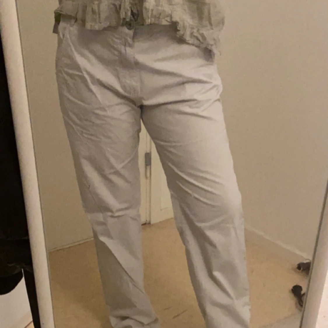 Beige baggy y2k byxor  - 90