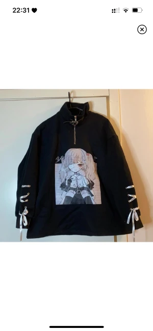 Anime girl sweater - Jättefin tröja från Nibimi, ej använd mycket då min syrra ej ville ha den. Hör av dig vid frågor 💕