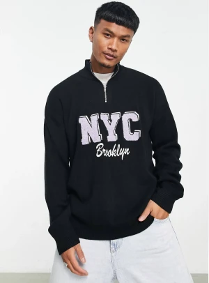 Bershka Brooklyn Half Zip - Helt nya Bershka Half Zip Sweatshirts. Finns i storlekarna S-XL!