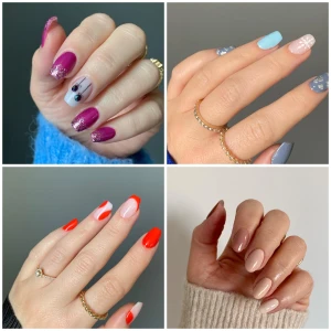 Press on naglar - Passa på att beställa era press on naglar nu för att hinna få dem innan jul! 🎄❤️ kan göra olika designs, antingen någon av dem under min profil eller efter önskemål (tex från Pinterest) 200-250:- beroende på design. Handmålade med gellack. 