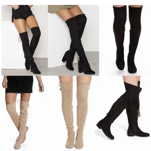 stövlar beige & svart  - har dessa stövlar i Beige och svart färg  dem svarta är använda några gånger  beige stövlarna är använda 2 gånger 