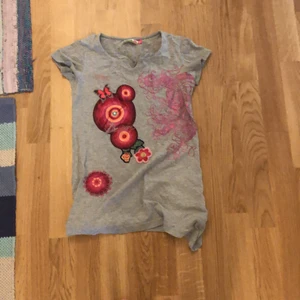 Desigual tröja  - Söt Desigual t shirt med trollslända coolt tryck av drake! Grå och töjbar. Pris går att diskutera kom privat för fler frågor💕 köparen står för frakten jag kan tänka mig att mötas upp 