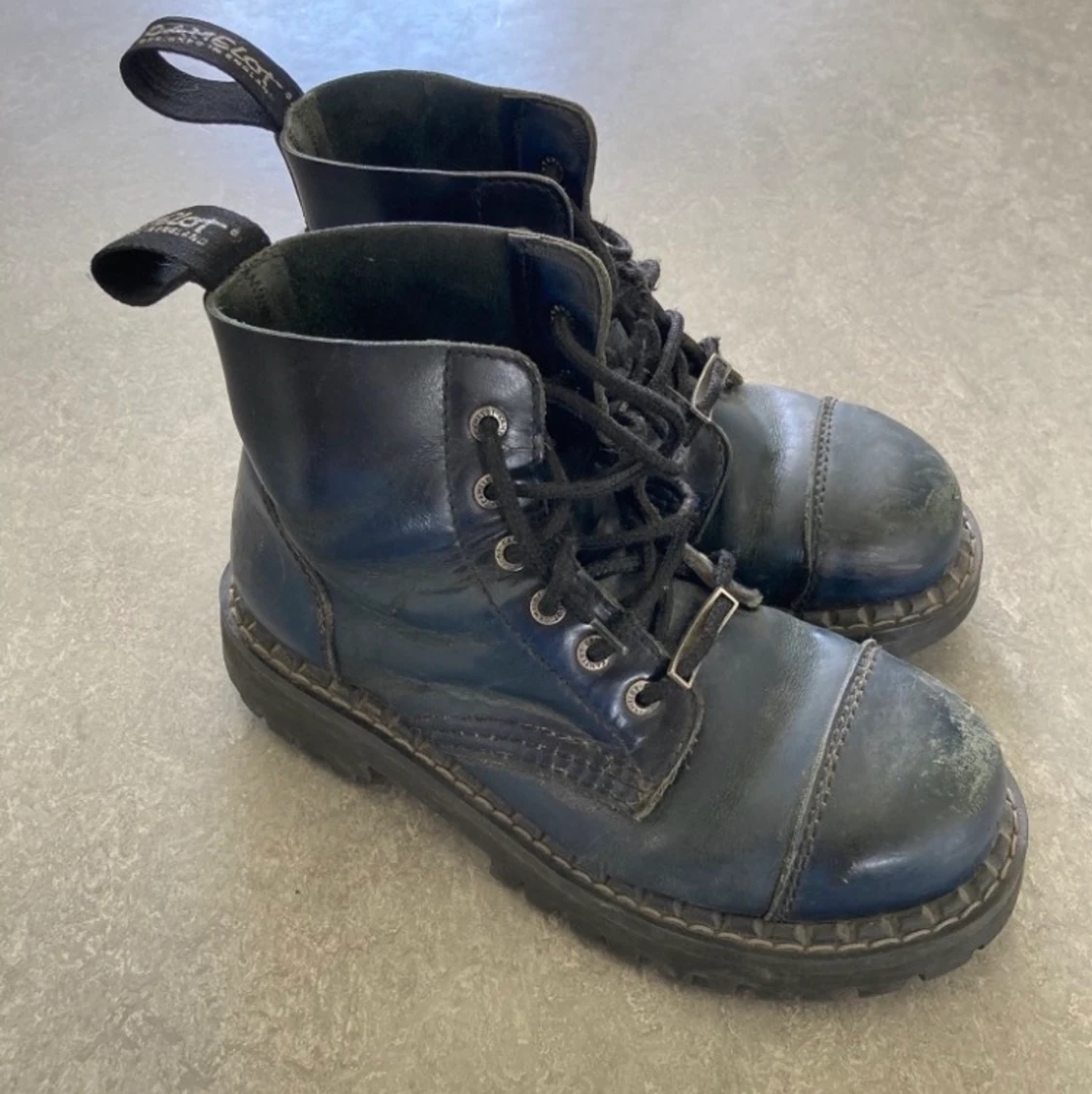 Vintage kängor mörkblå