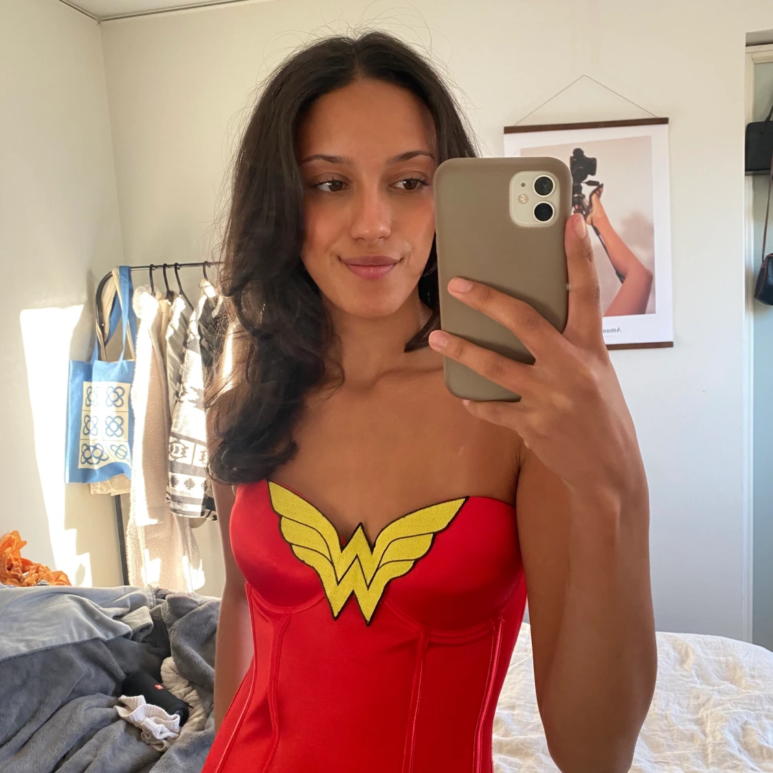 Röd wonderwoman korsett 