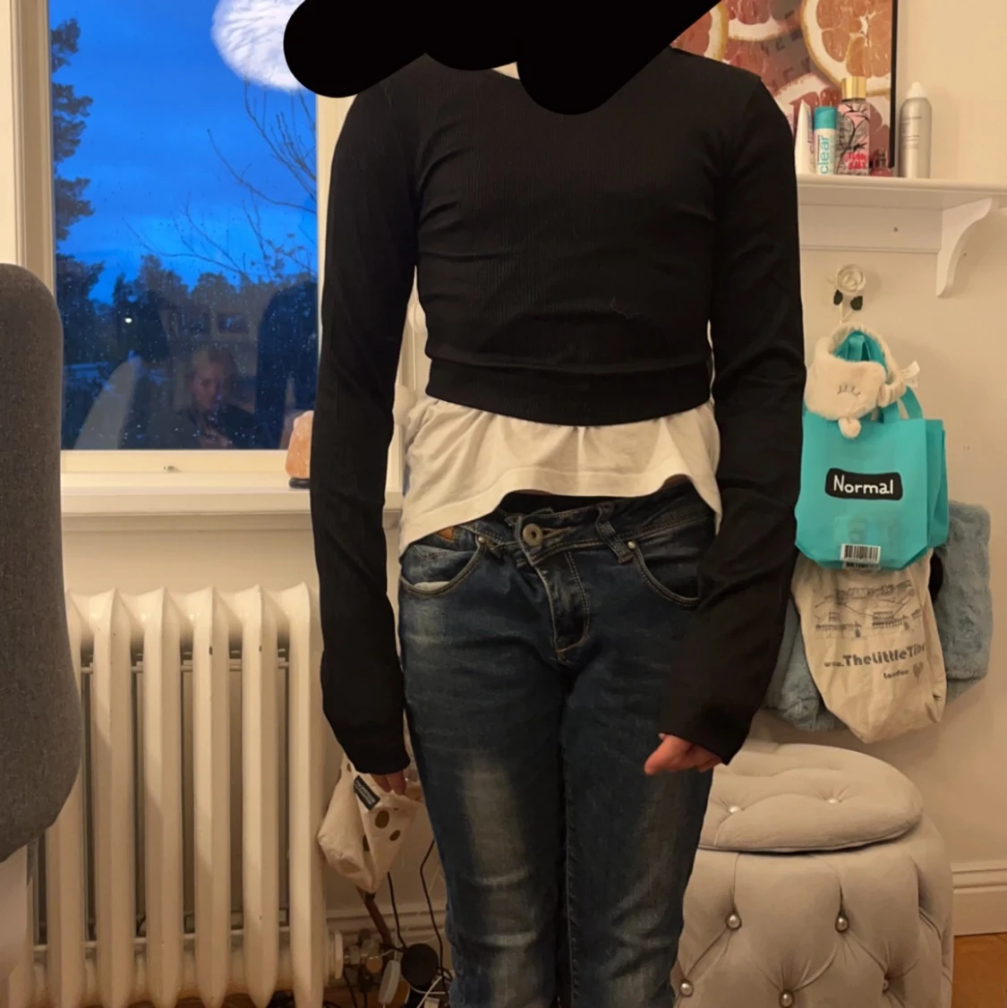 Svart långärmad tröja