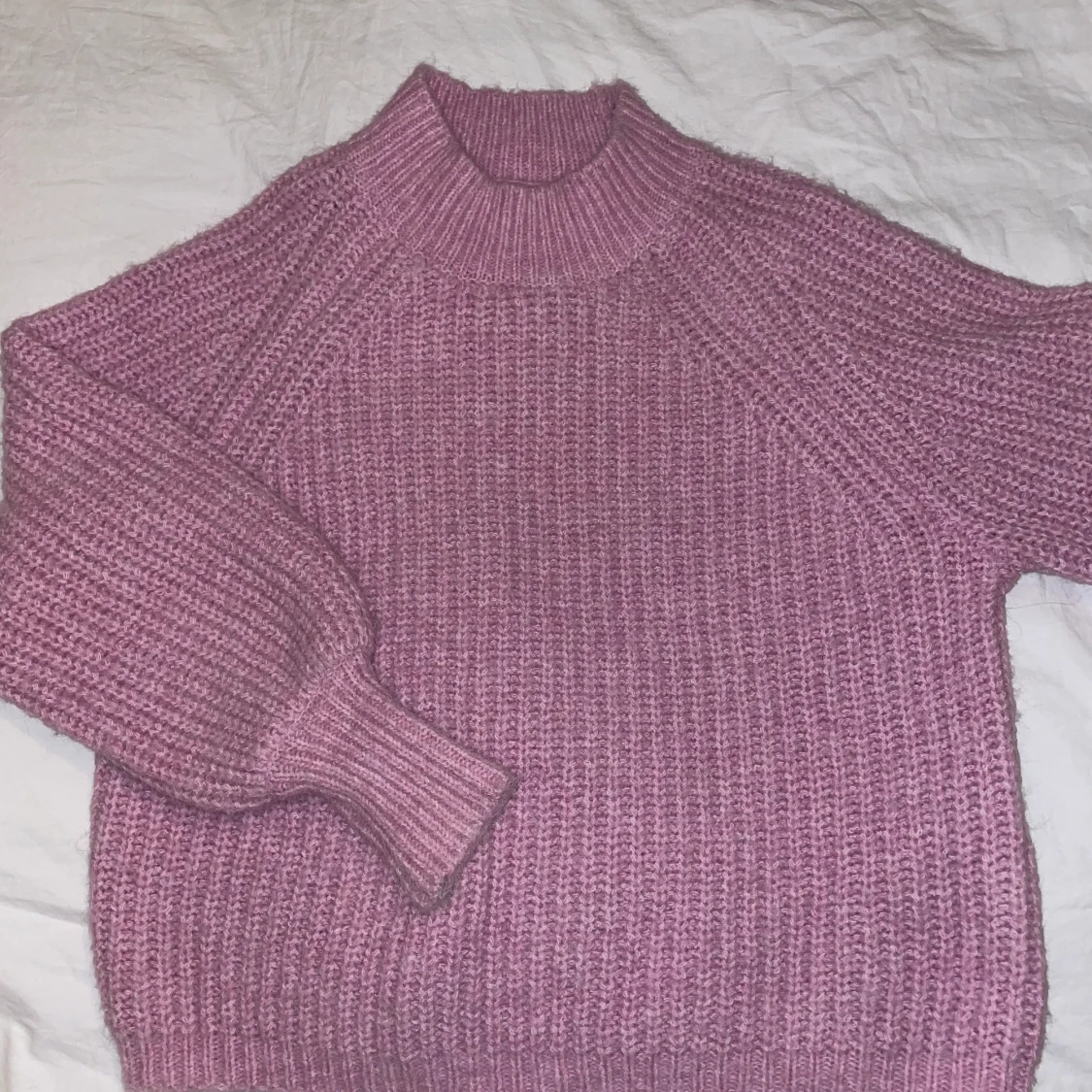 Rosa stickad tröja - 91