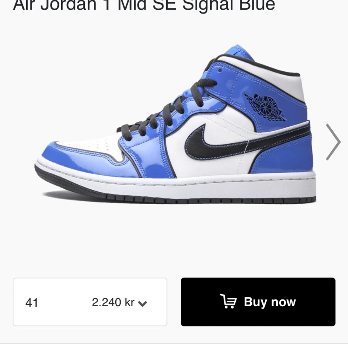 Jordan 1 mid signal blue - 90