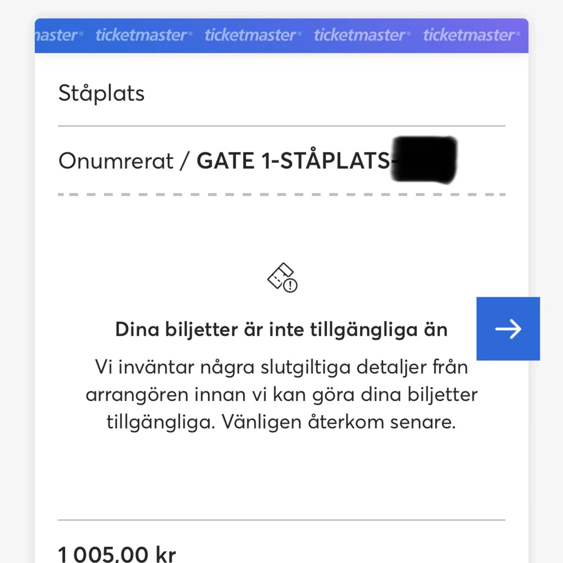 Beyonce biljett  - 90