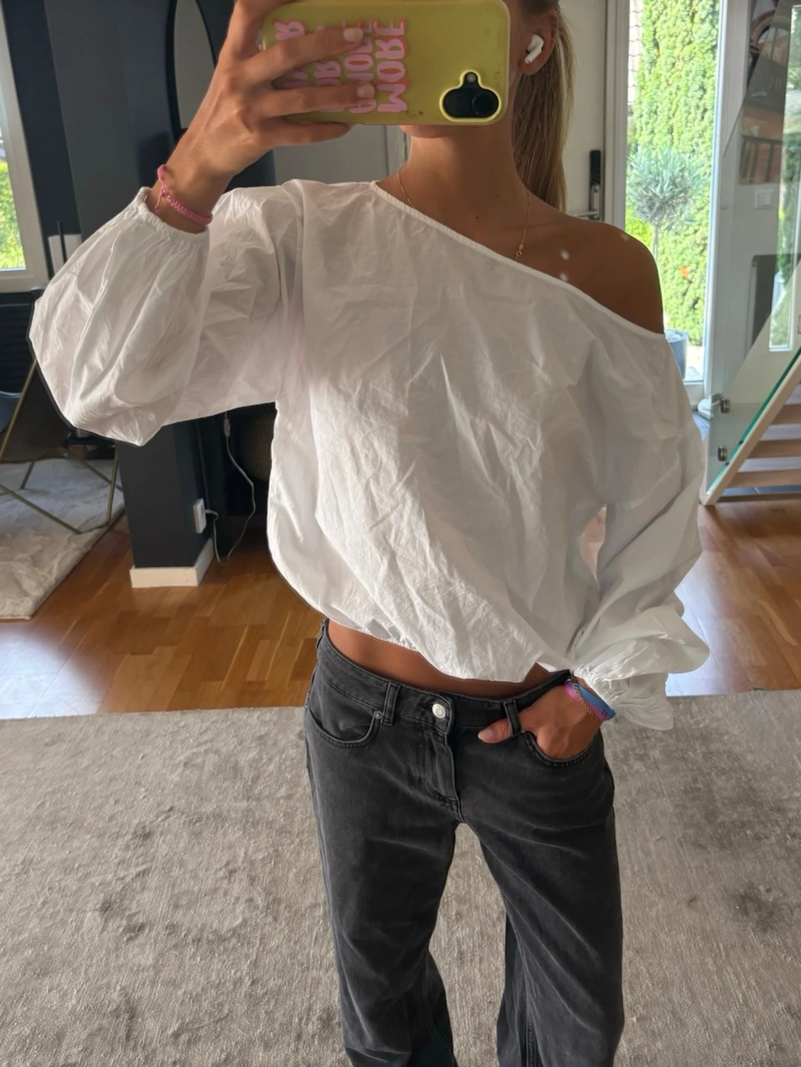 Sneskuren ballong blus  - 1