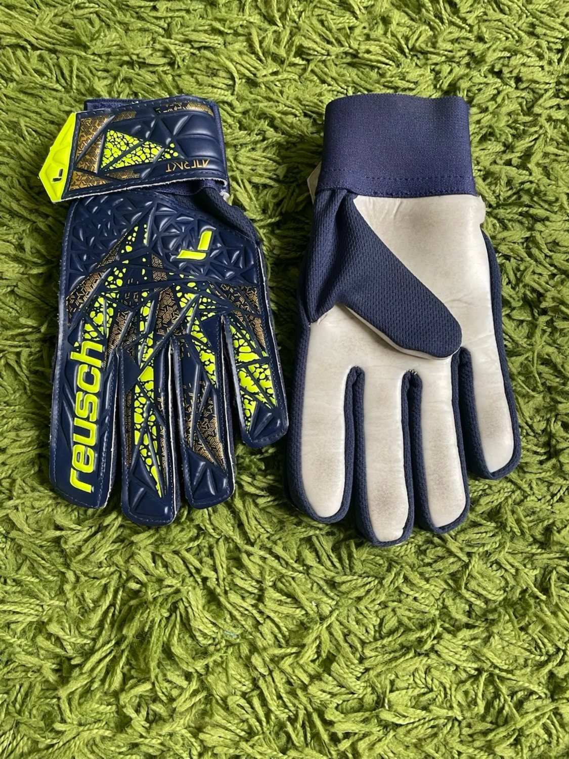 Målvaktshandskar från Reusch blå/gul