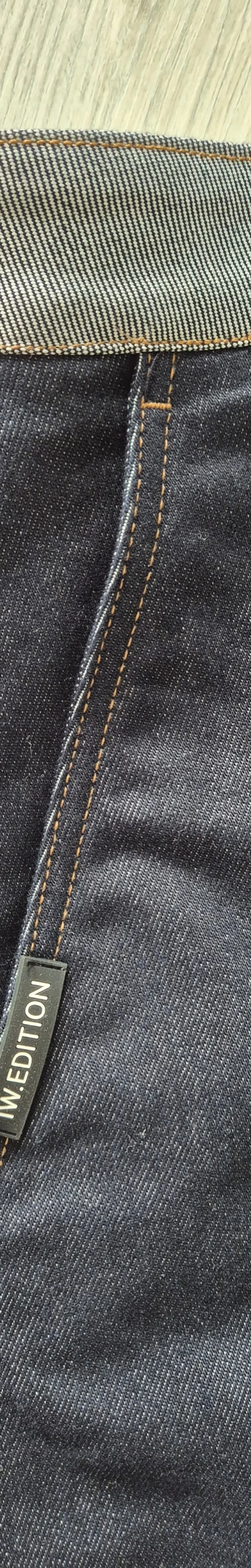 Mörkblå jeanskjol med fickor - 4