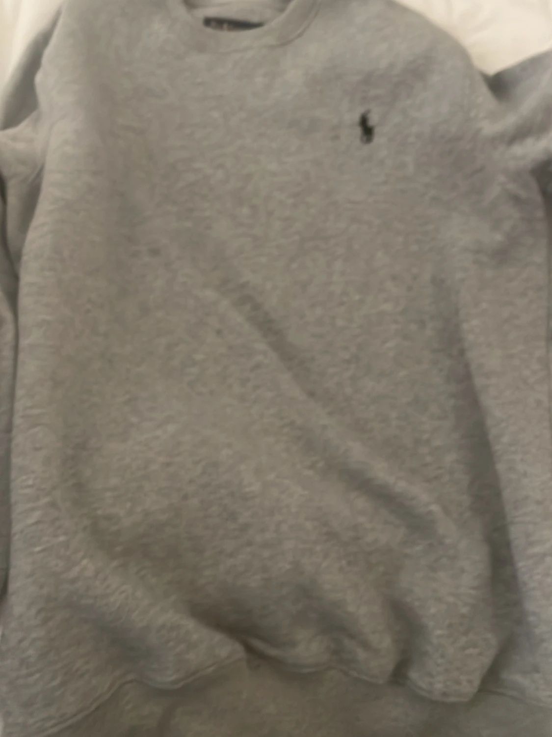 Grå sweatshirt med broderad logga