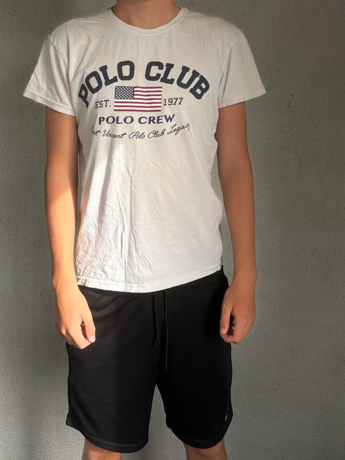 Vit POLO CLUB t-shirt med tryck