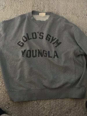 Grå sweatshirt Gold's Gym YoungLA - Säljer tröjan för att den var inte riktigt min typ, men den är i jätte bra skick ock köpte den för 600kr