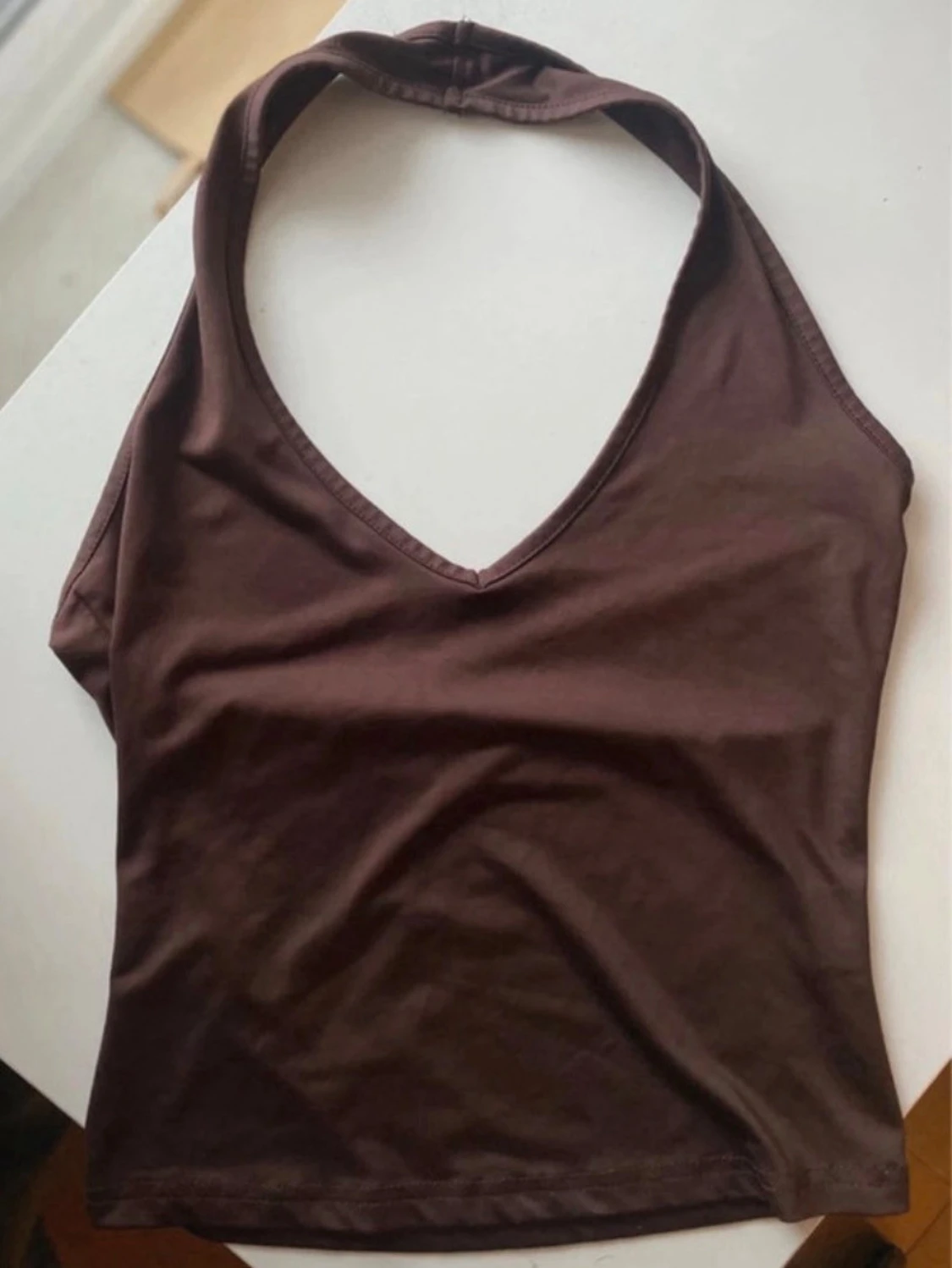 Brun halterneck topp - 4